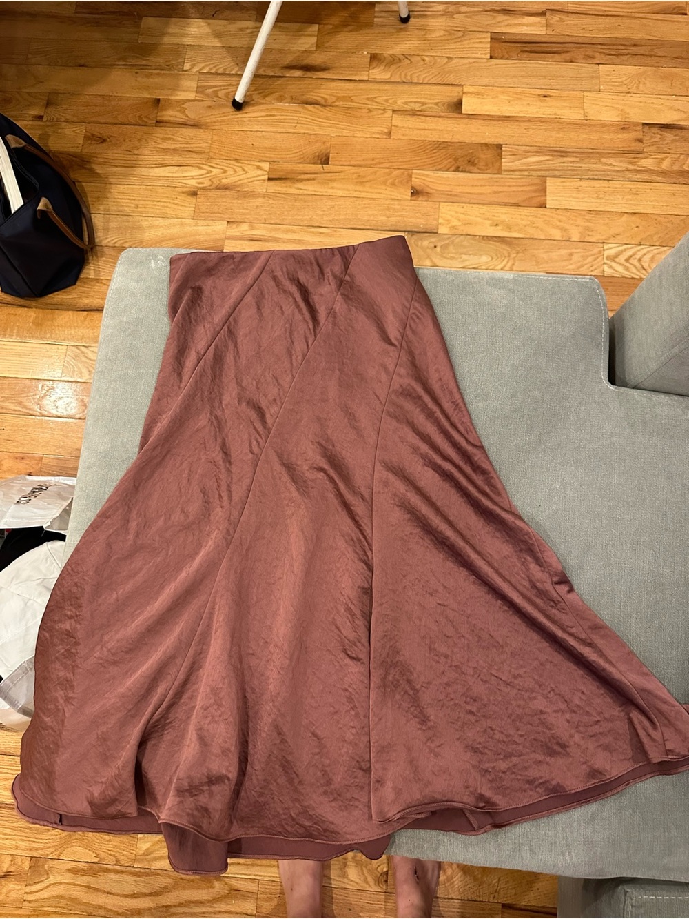 Madewell A-Line Midi Skirt in Dusty Mauve